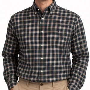Ralph Lauren Green and Blue Plaid Casual Button Down Shirt